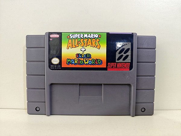 Cartucho Super Mario All Stars + Super Mario World - Repro Super Nintendo - Novo