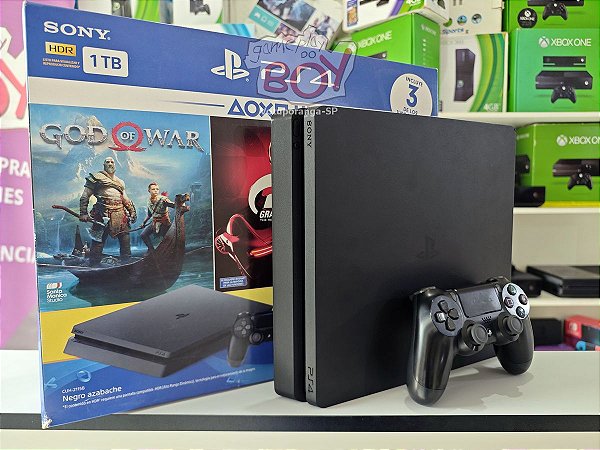 Playstation 4 Slim 500Gb ou 1Tb Com 1 Jogo Seminovo