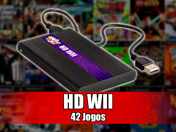 HD de Jogos 160Gb Externo 42 Jogos Nintendo Wii Desbloqueado