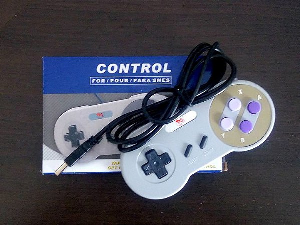 Controle Usb Super Nintendo Snes Para Computador Pc Mac Emulador - Botões  Colorido - TechBrasil