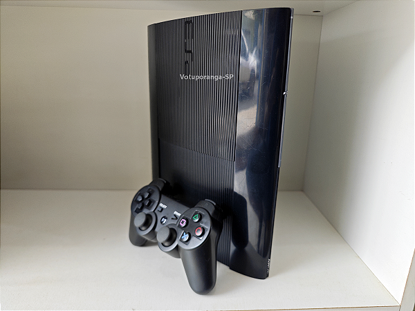 Playstation 3 Super Slim 250Gb + FC24 + 10 Jogos + 14 Mil Retrô D.e.s.b.l.o.q. - Seminovo