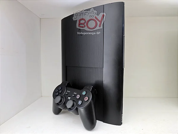 Playstation 3 Super Slim 250Gb + 14 Jogos PS3 + 14 Mil Retrô D.e.s.b.l.o.q. - Seminovo