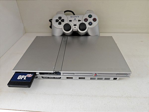 Playstation 2 Slim BILVOLT + OPL Com 8 Jogos no Pen Drive - SEM LEITOR