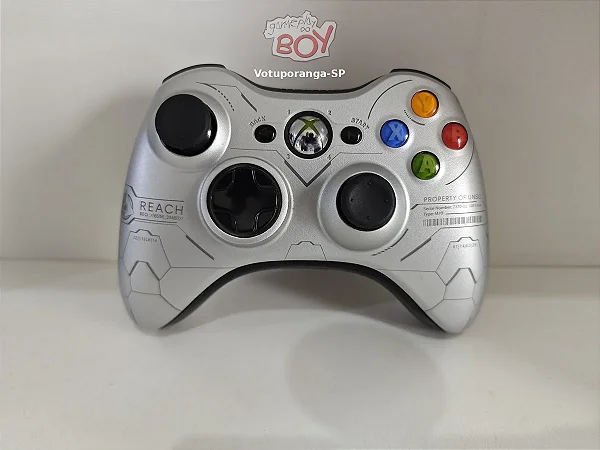 Controle Xbox 360 Sem Fio Original Ed. Halo Reach Seminovo