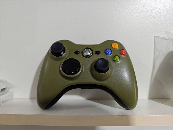 Controle Xbox 360 Sem Fio Original Ed. Halo Seminovo