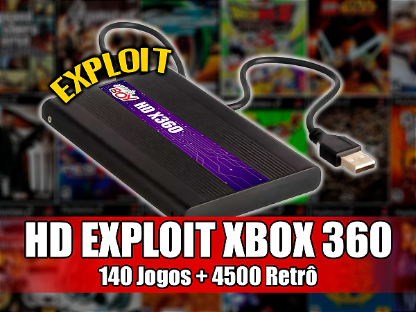 HD 1Tb Externo EXPLOIT + 170 Jogos Xbox 360 2015