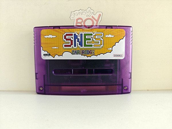 Cartucho Retrô Cartridge + Cartão MicroSD com 750 Jogos Super Nintendo