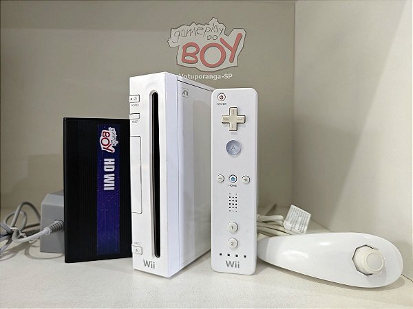 Nintendo Wii Branco + HD 160Gb + 45 jogos + 2000 Jogos Retrô