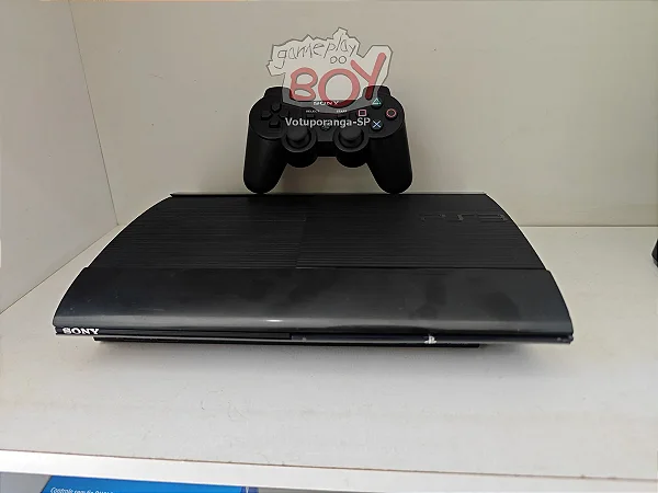 Playstation 3 Super Slim 500gb + FC 26 + 26 Jogos + 14 Mil Retrô D.e.s.b.l.o.q. - Seminovo