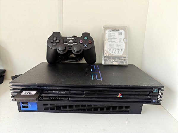 Playstation 2 Fat OPL + HD Com 150 Jogos e 2000 de Snes e Mega Drive - Sem Leitor