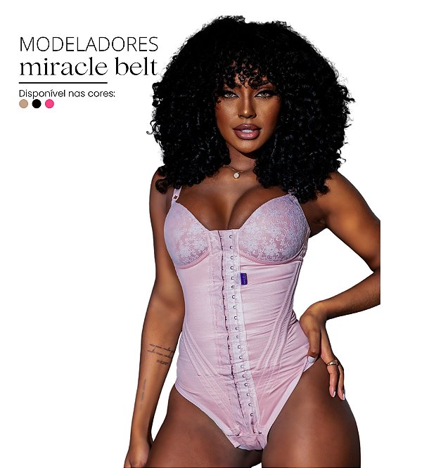 Cinta Modeladora Feminina Body Bojo Com Renda - Cinta modeladora feminina -  A original Miracle Belt