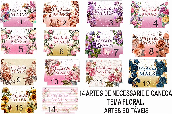 14 artes para o Dia das Mães de Nécessaire e Caneca