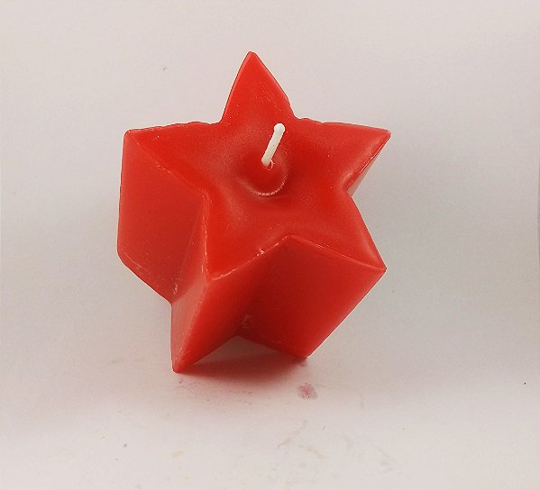 Vela estrela 7 x 5 cm   5 unidades