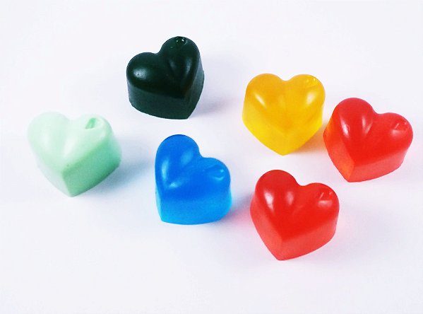 Mini coração com gotas 30 unidades