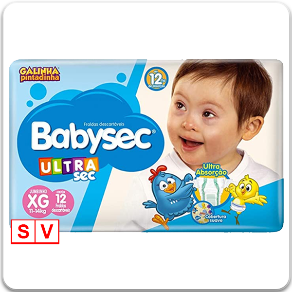 Fralda Babysec Ultrasec Jumbinho XG 12 Unidades