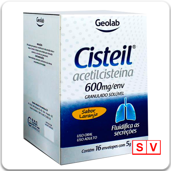 Cisteil 600mg Granulado Solúvel Expectorante 16 envelopes com 5g cada