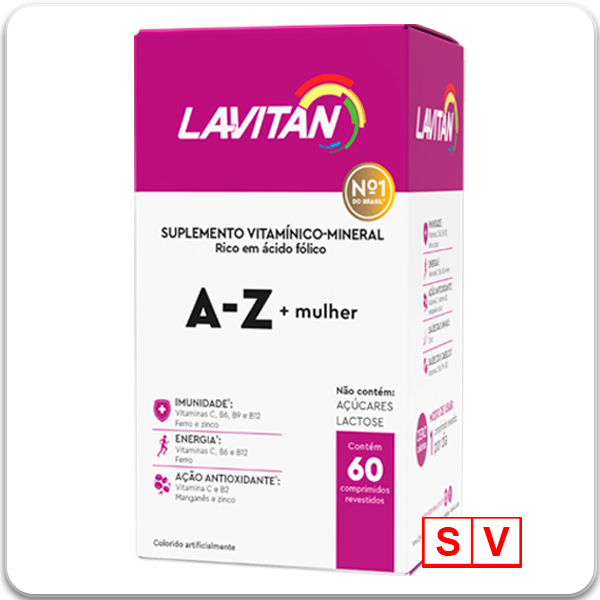 LAVITAN A-Z MULHER SUPLEMENTO VITAMÍNICO 60 COMPRIMIDOS