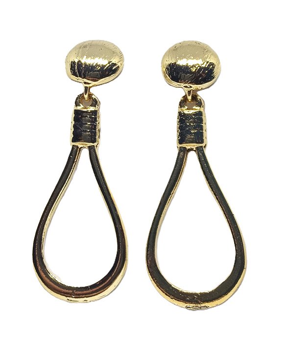 Brinco Nó Forca banhado a ouro 4cm