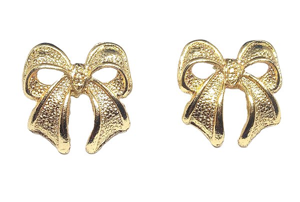 Brinco Banhado à ouro Laço Duplo 2cm