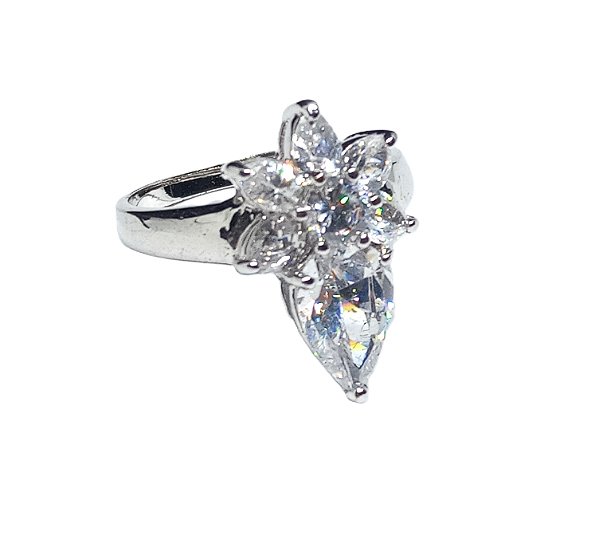 Anel Estrela cadente Banhado a Prata n12