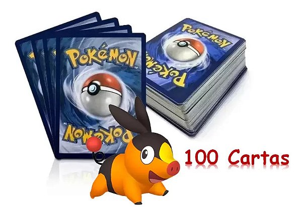 Kit com 100 Cartas Avulsas Pokemon