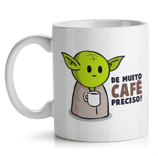 Caneca Dr. Pepper Mestre Mini Yoda - De Muito Café Preciso!