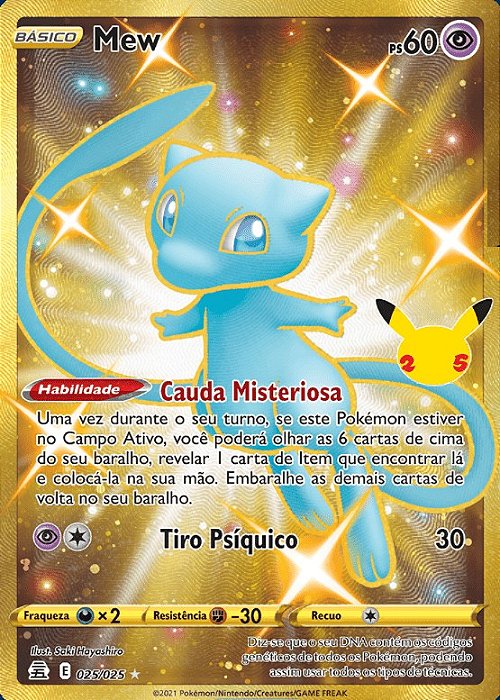 Mew (25/25) - Carta Avulsa Pokemon