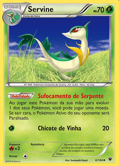 Servine (6/124) - Carta Avulsa Pokemon