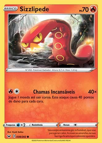 Sizzlipede (38/202) - Carta Avulsa Pokemon
