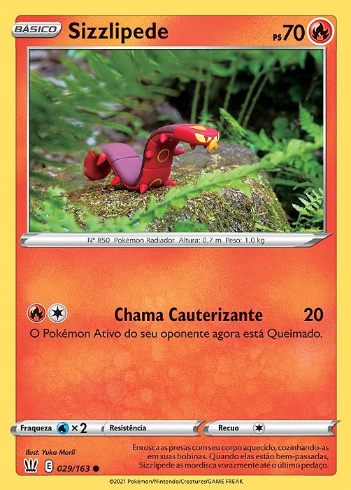 Sizzlipede (29/163) - Carta Avulsa Pokemon
