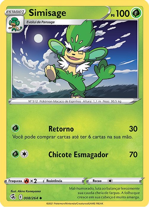 Simisage (8/264) - Carta Avulsa Pokemon
