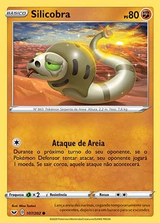 Silicobra (107/202) REV  FOIL - Carta Avulsa Pokemon
