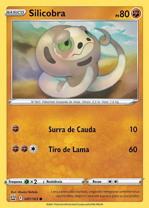 Silicobra (81/163) - Carta Avulsa Pokemon