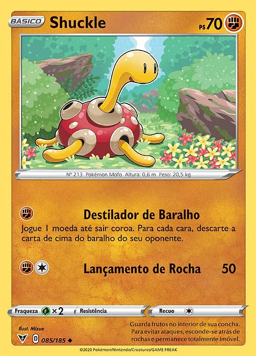 Shuckle (085/185) REV FOIL - Carta Avulsa Pokemon
