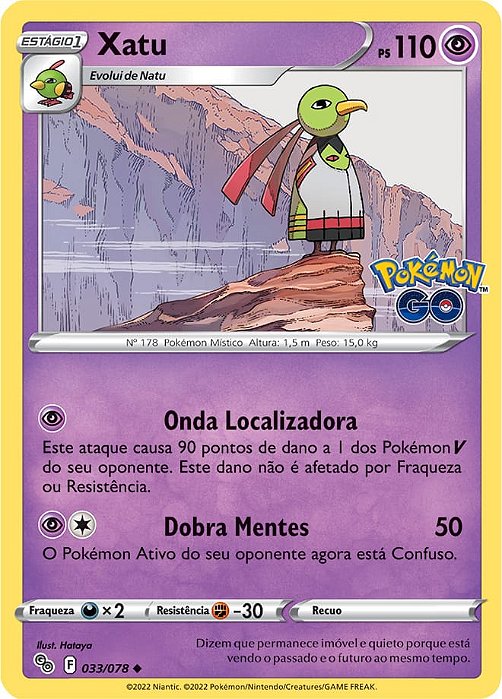 Xatu (033/78) - Carta Avulsa Pokemon