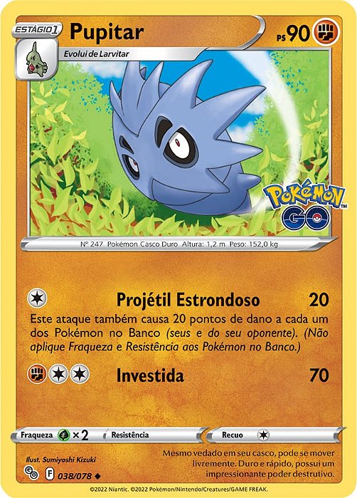 Pupitar (038/78) - Carta Avulsa Pokemon