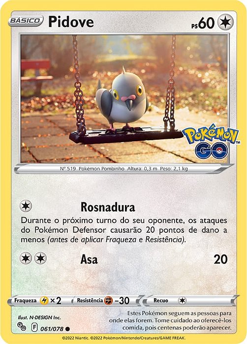Pidove (061/78) - Carta Avulsa Pokemon