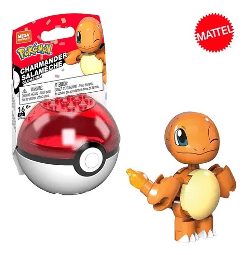 Charmander e Pokebola - Mega Construx Pokémon (16 peças)