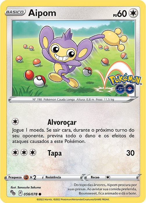 Aipom (056/78) - Carta Avulsa Pokemon