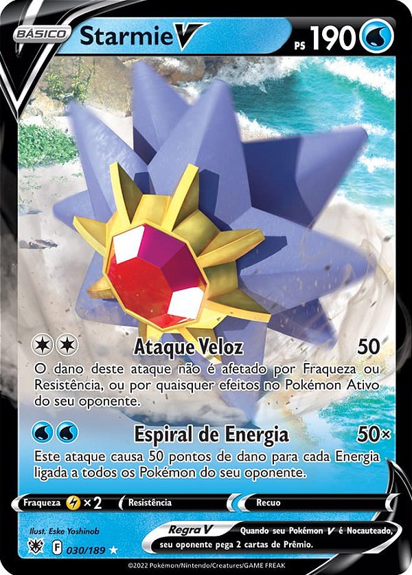 Starmie-V (030/189) - Carta Avulsa Pokemon