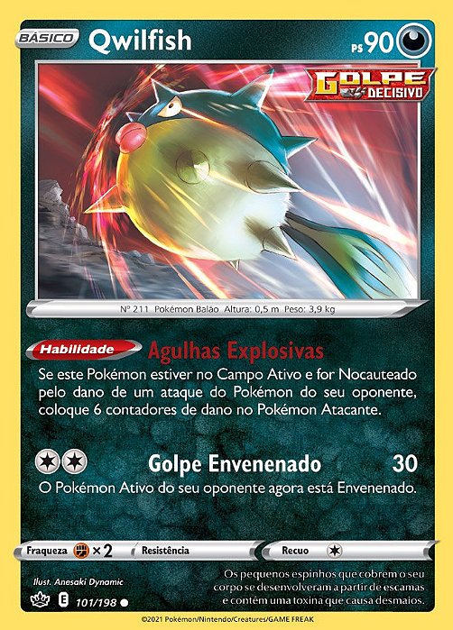 Qwilfish (101/198) REV FOIL - Carta Avulsa Pokemon