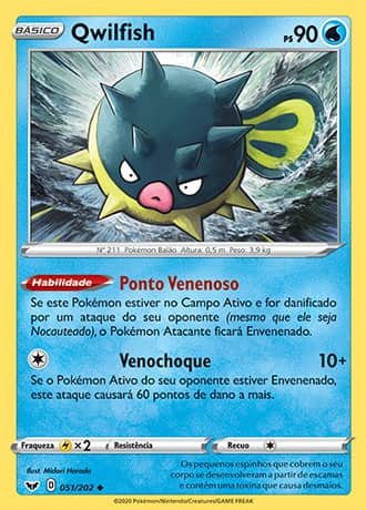 Qwilfish (51/202) REV FOIL - Carta Avulsa Pokemon