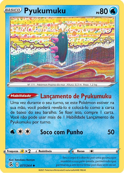 Pyukumuku (77/264) - Carta Avulsa Pokemon