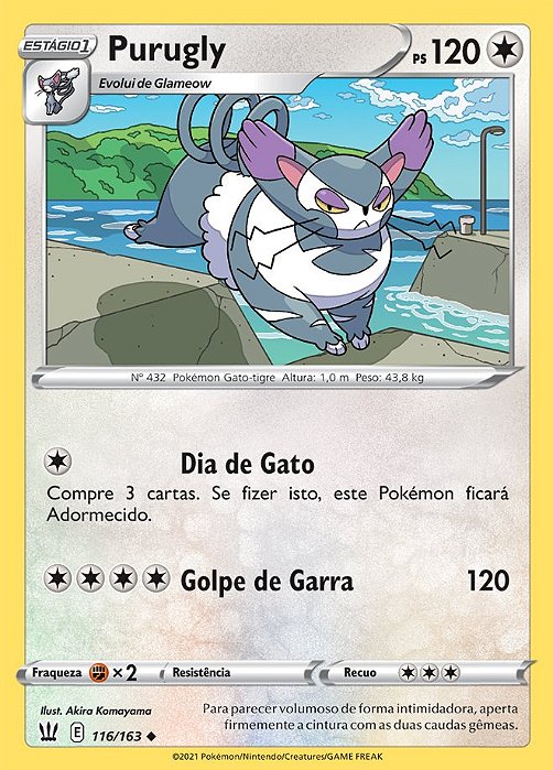 Purugly (116/163) REV FOIL - Carta Avulsa Pokemon
