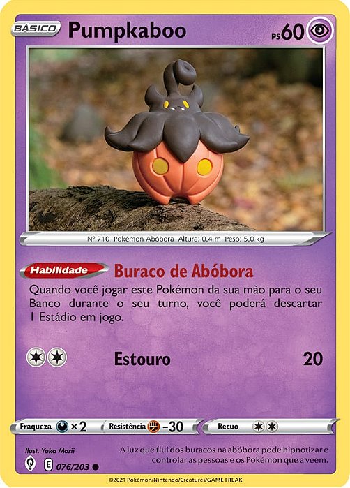 Pumpkaboo (76/203) REV FOIL - Carta Avulsa Pokemon