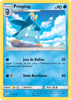 Prinplup (33/156) - Carta Avulsa Pokemon