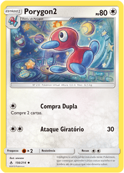 Porygon2 (156/214) - Carta Avulsa Pokemon