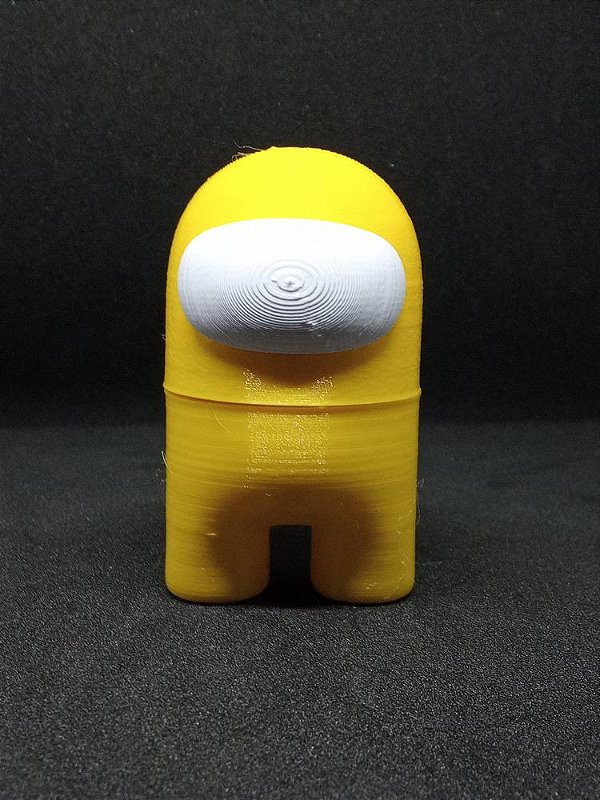 Among Us (Impostor) Amarelo-Branco- Boneco Colecionável 3D V2