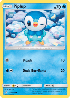 Piplup (32/156) - Carta Avulsa Pokemon
