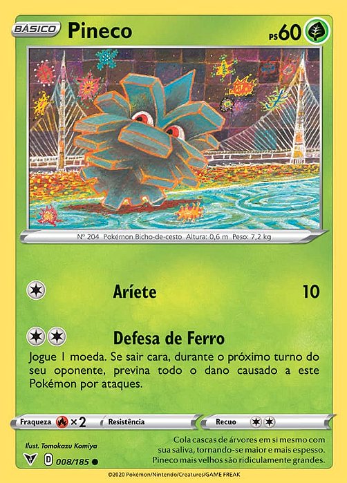 Pineco (008/185) - Carta Avulsa Pokemon